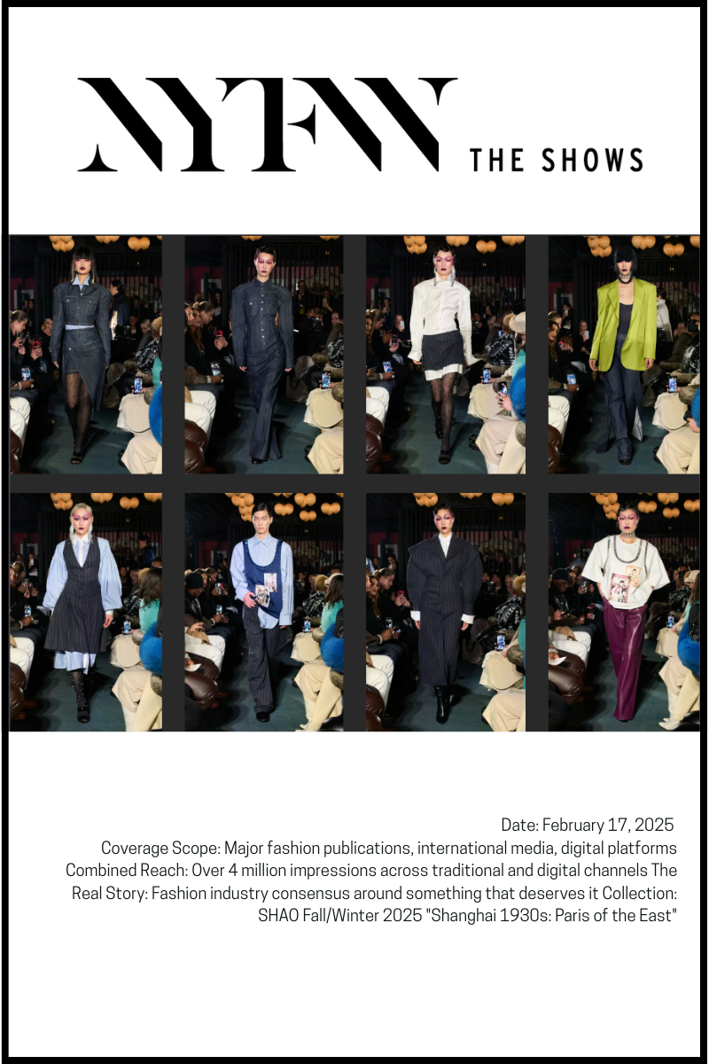 SHAO NYFW F/W ‘25/’26 MEDIA COVERAGE: