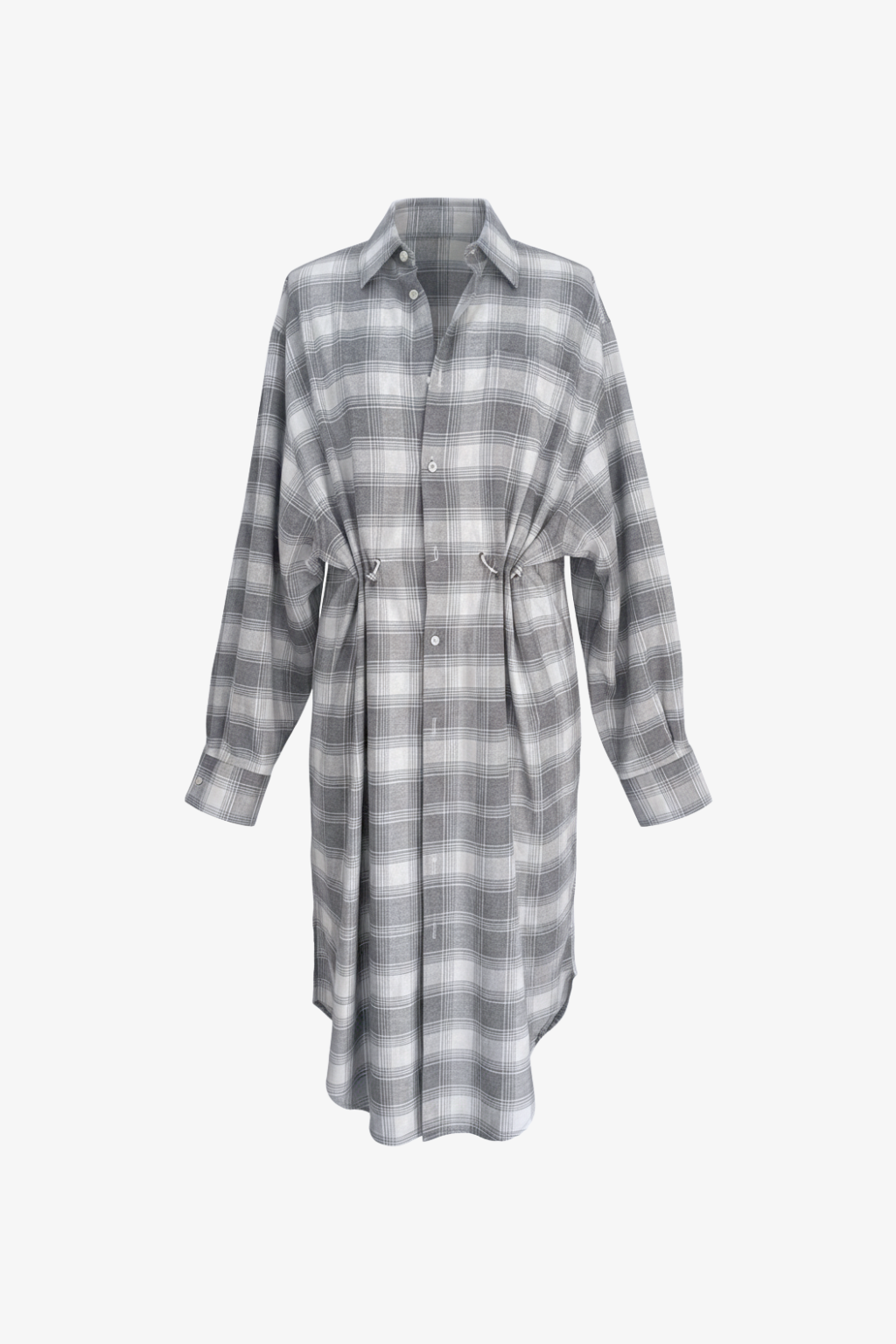 Oversized Flannel Shirt Dress