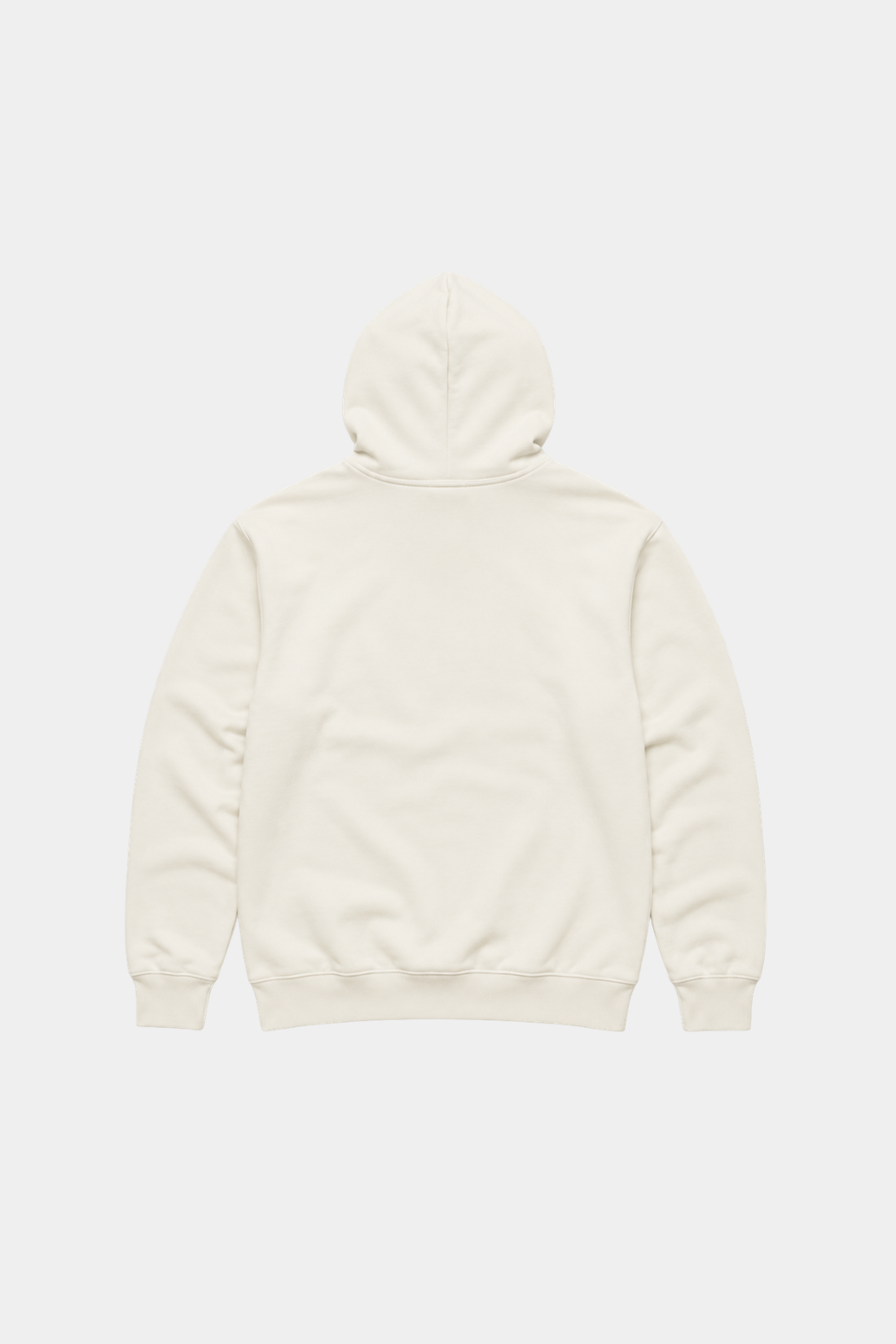 Cream SHAO Cup Graphic Hoodie shown from the back, featuring a minimalist design in soft fabric with a relaxed fit, representing luxury designer fashion and bespoke tailoring.