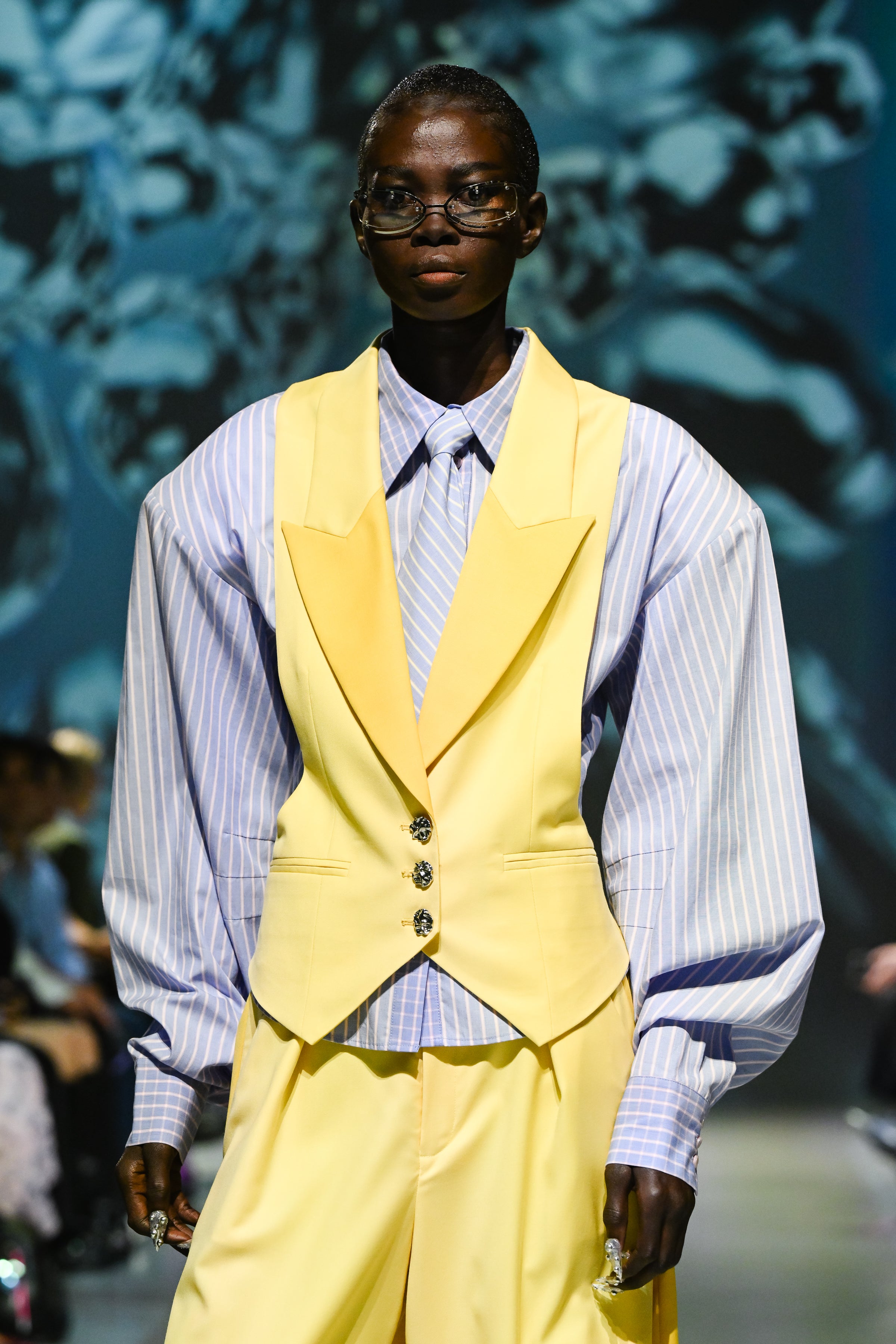Ion Yellow Tailored Vest with Chrome Buttons