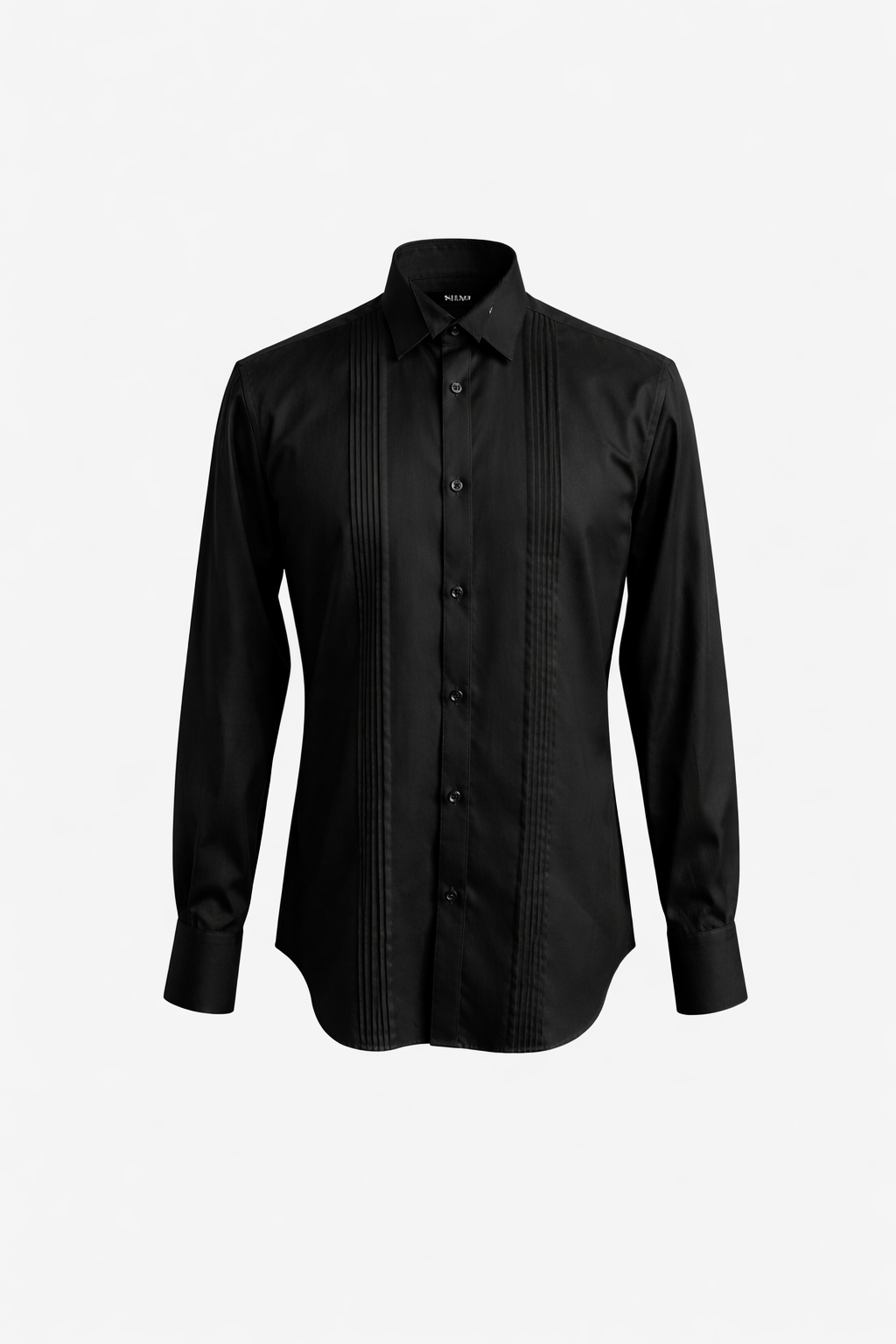 Black Tailored Tuxedo Shirt
