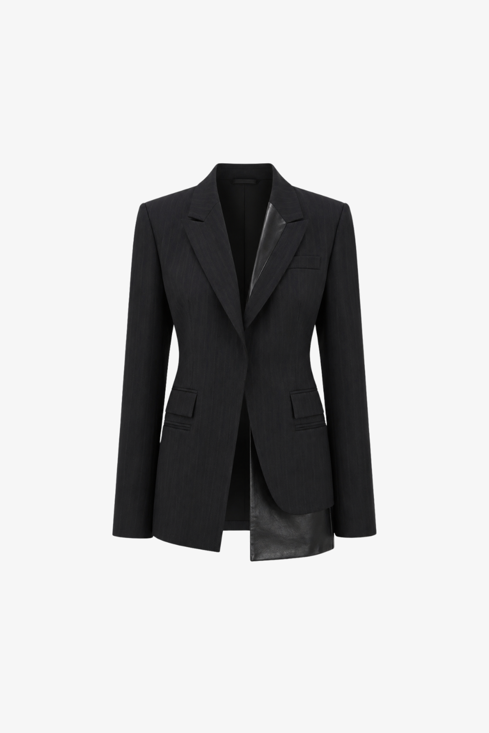 Double Layer Pinstripe Blazer