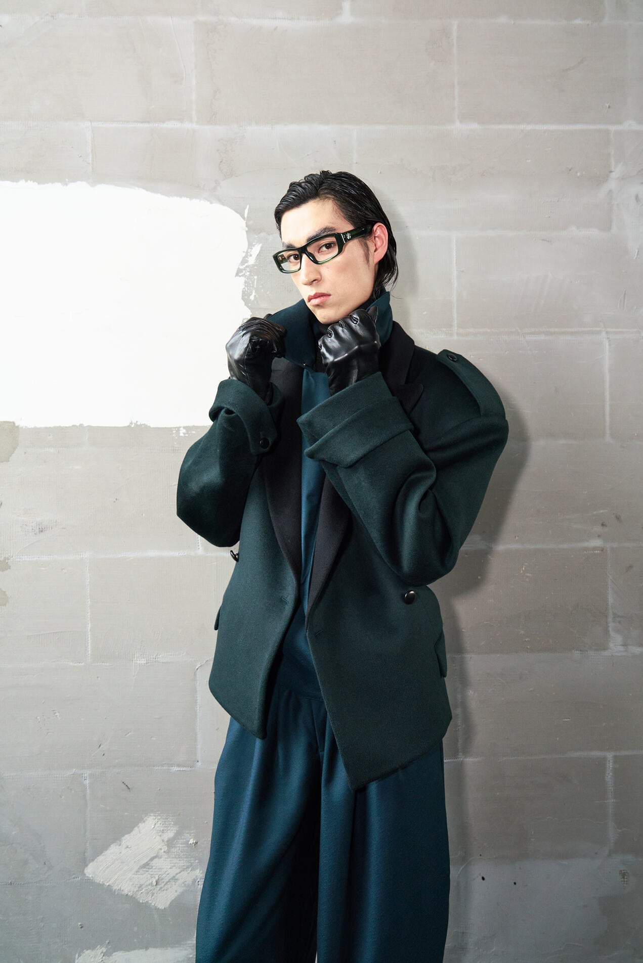 Tailored Wool Balloon Bomber Jacket - Emerald