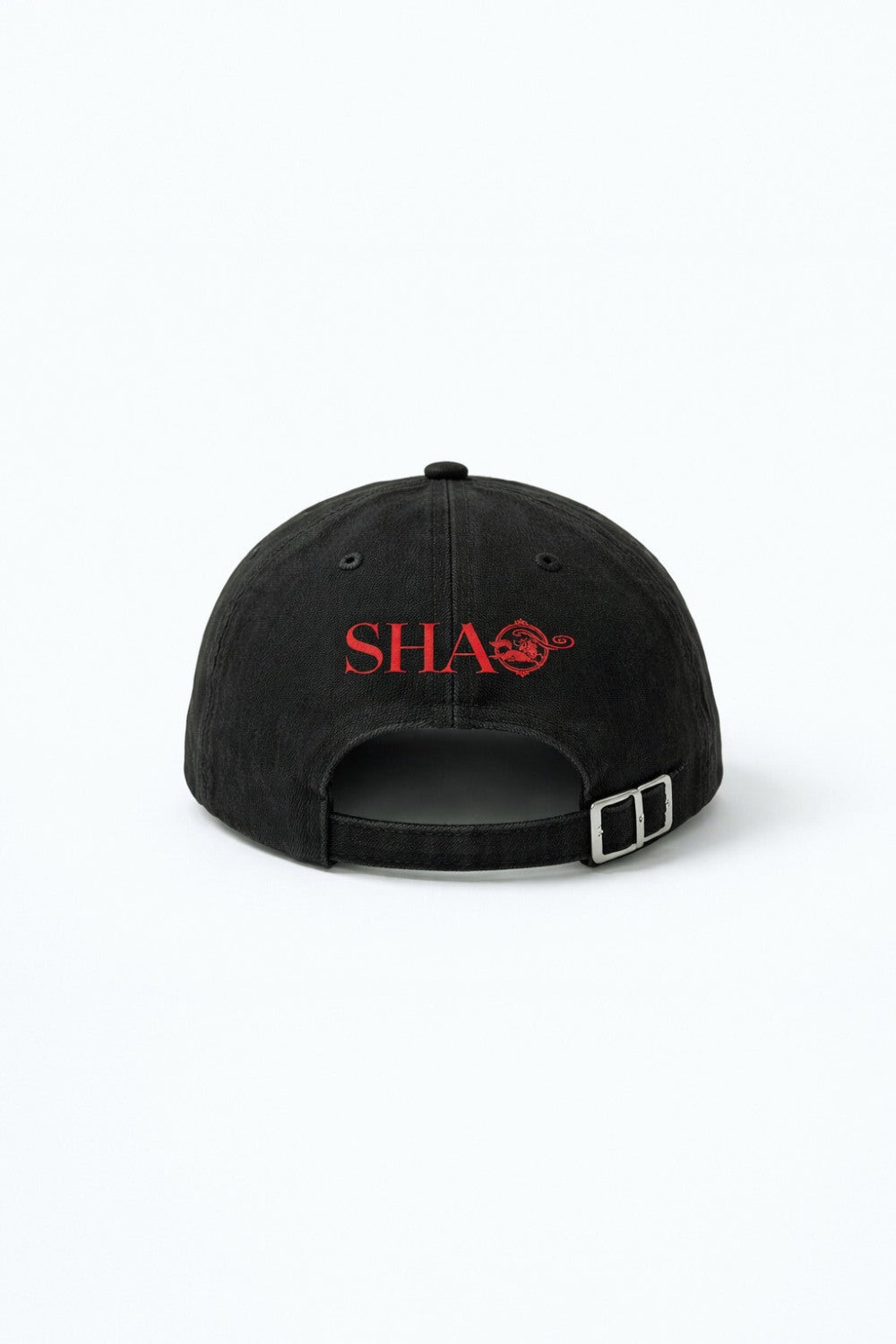 SHAO black denim baseball cap back view