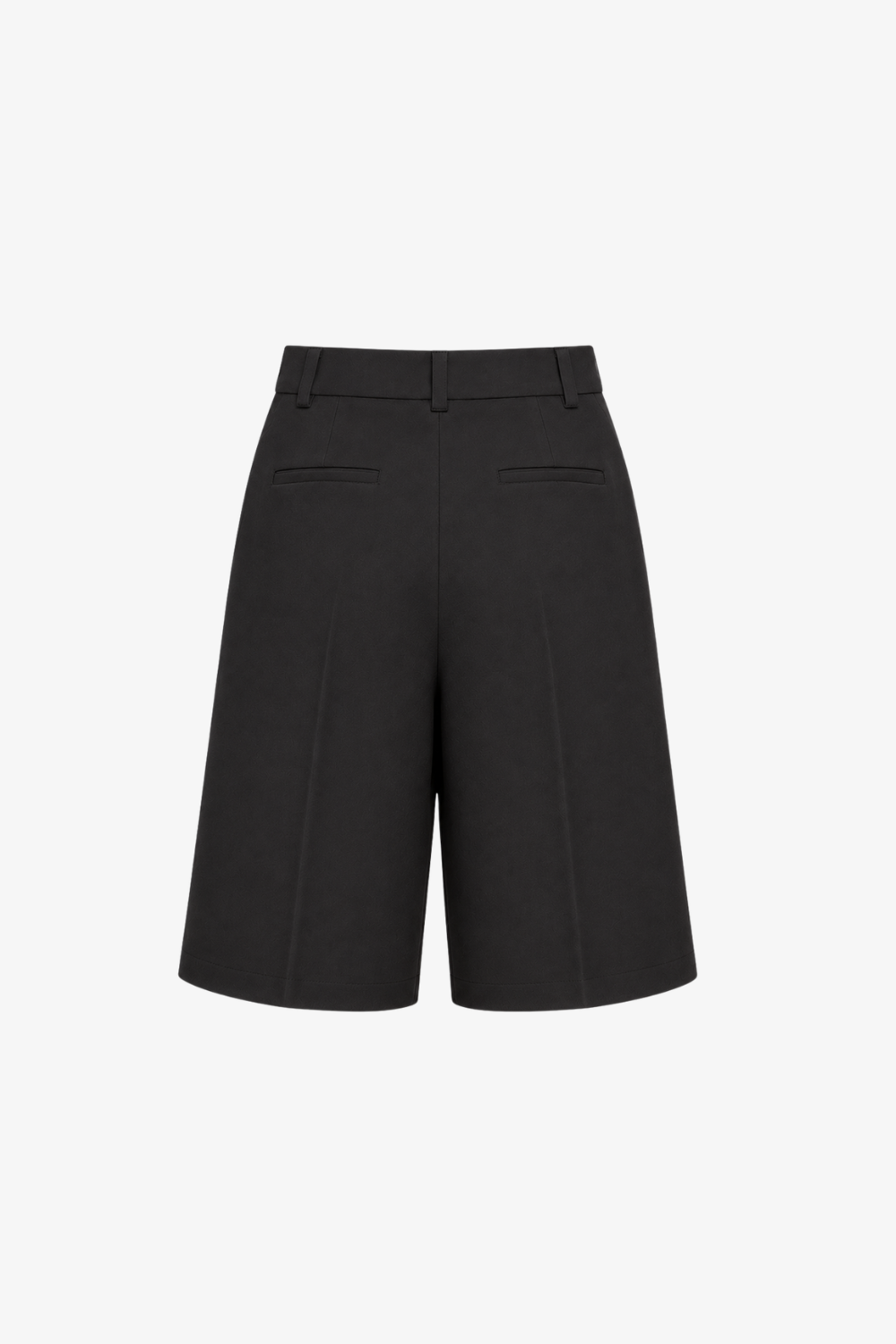 SHAO black tailored Bermuda shorts back view
