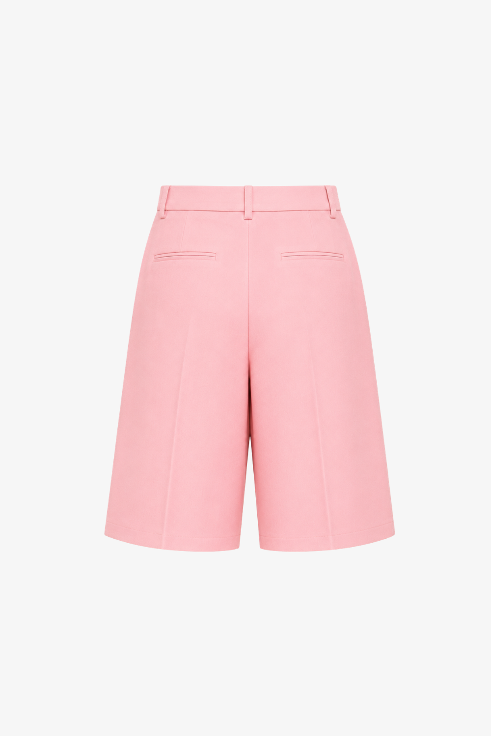 SHAO pink tailored Bermuda shorts back view