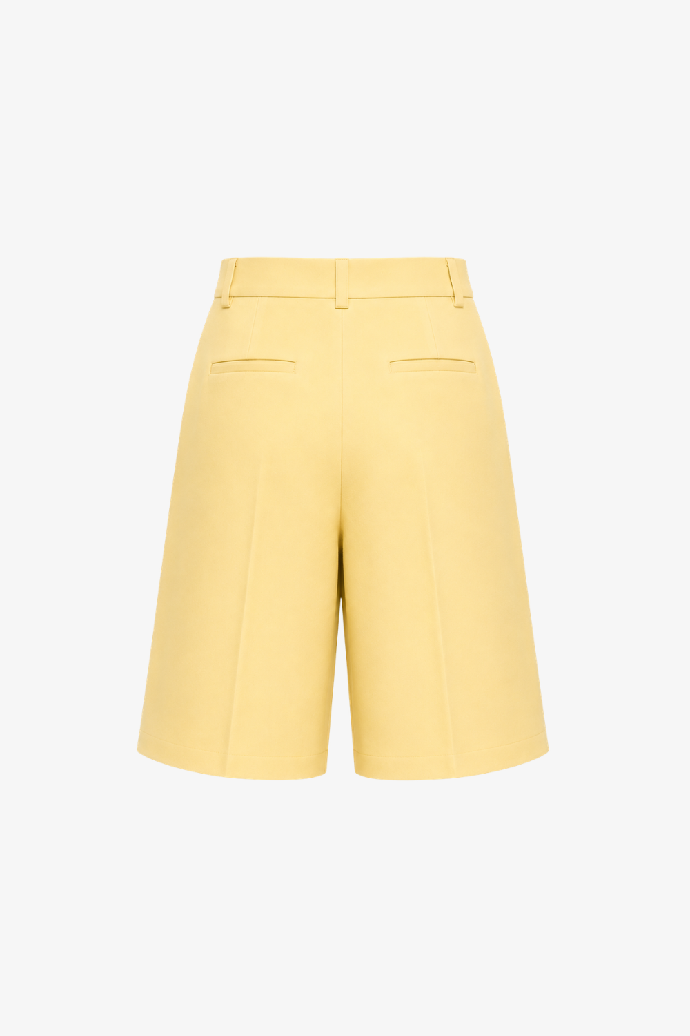 SHAO yellow tailored Bermuda shorts back view