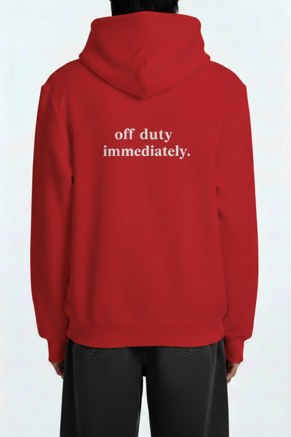 SHAO red graphic hoodie back