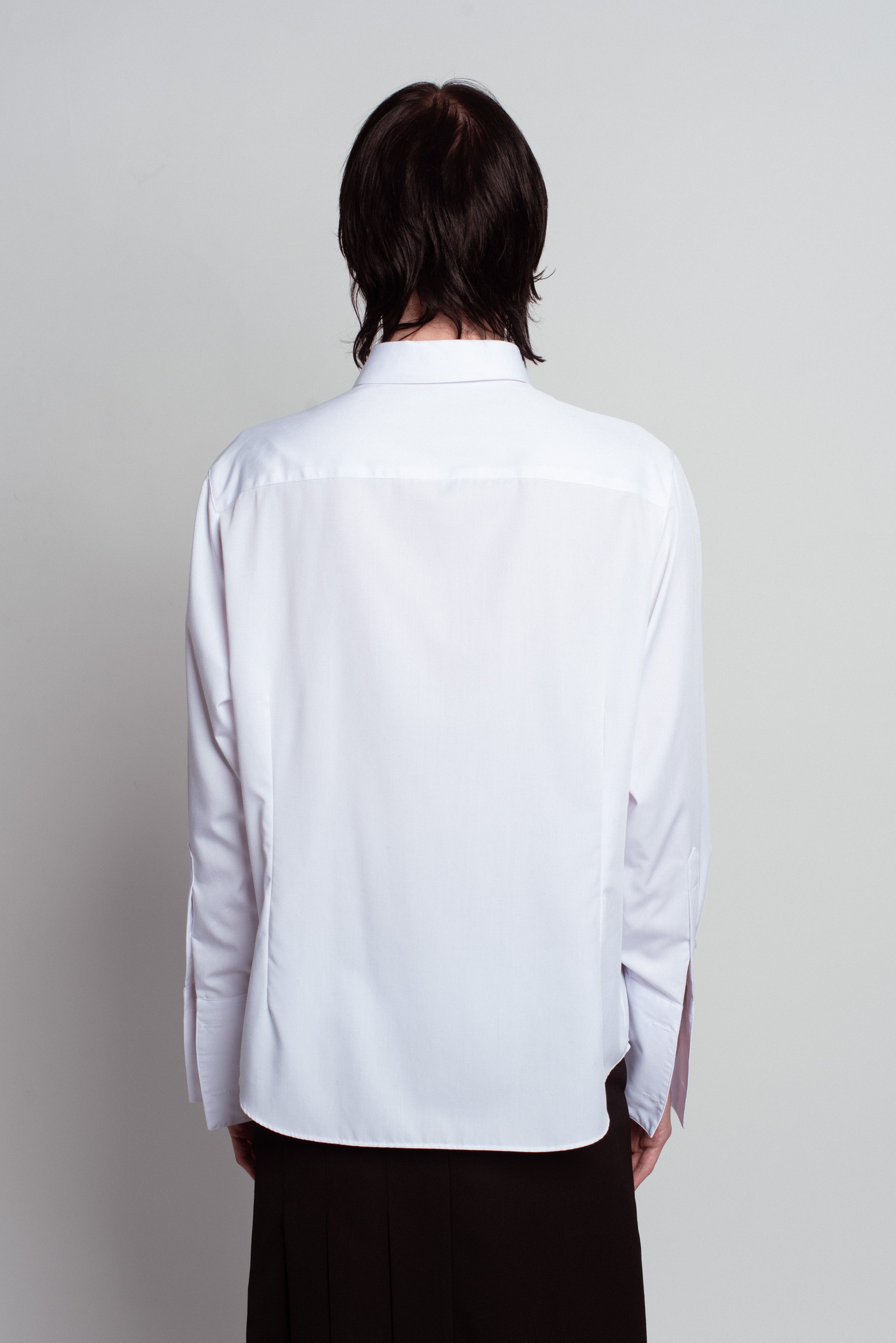 White Classic Button-Down Shirt