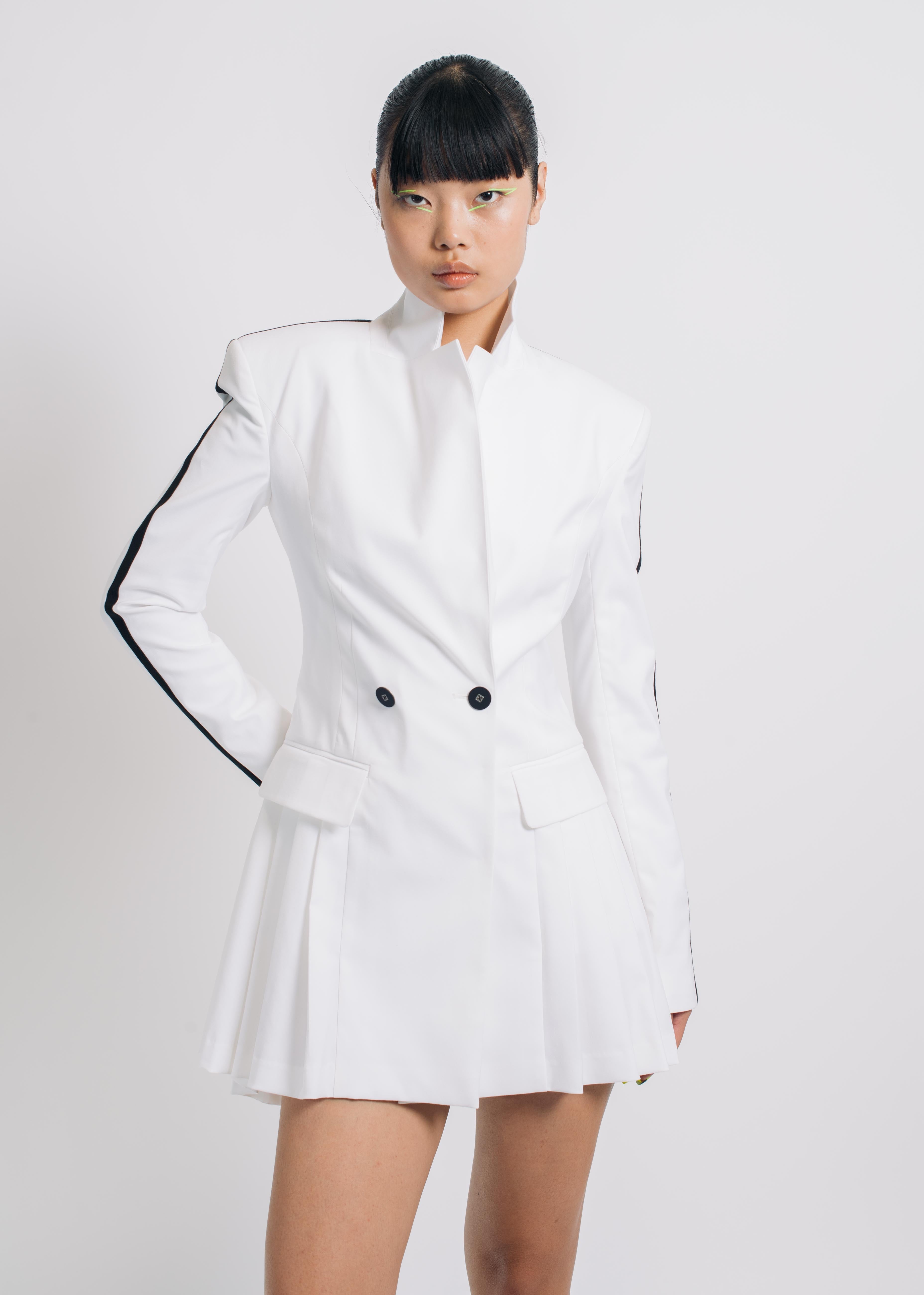 White Blazer Dress