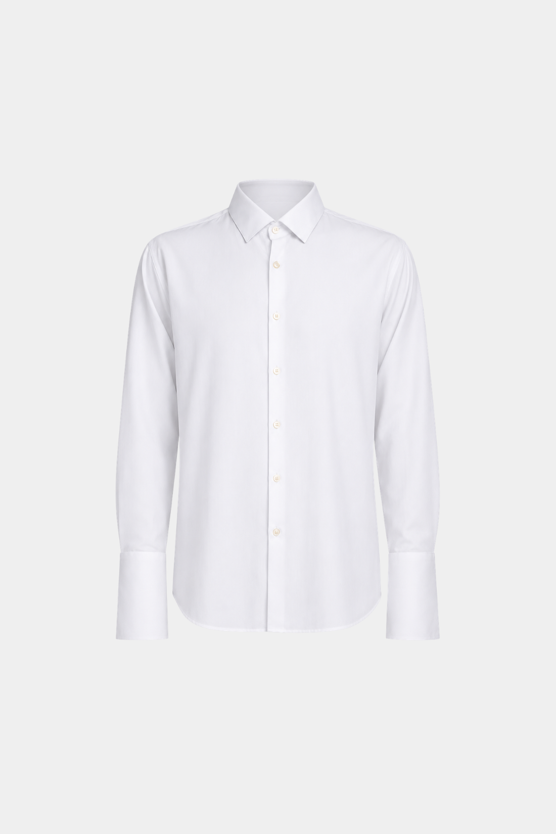 White Classic Button-Down Shirt
