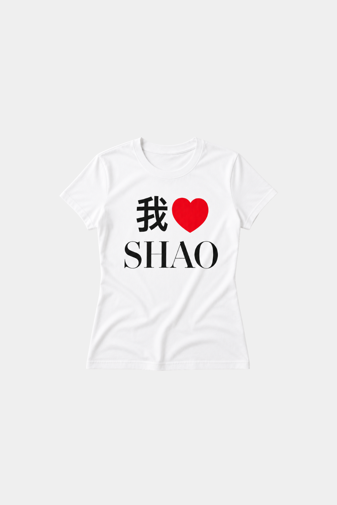 Fitted I Love SHAO Graphic T-Shirt