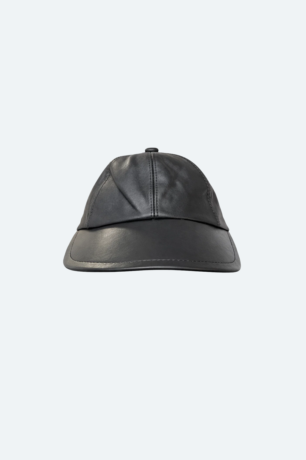 Black Leather Wide Brim Hat | SHAO