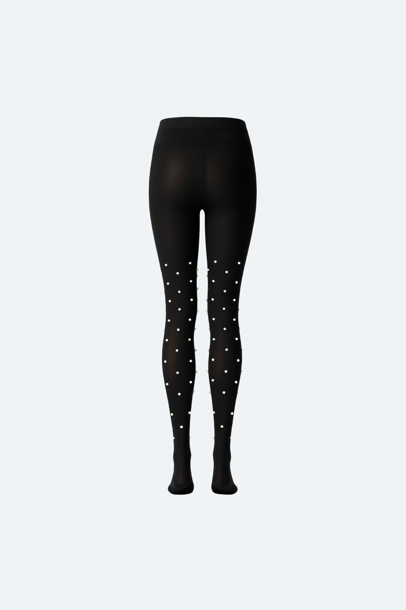shao pearl embellished sheer tights back