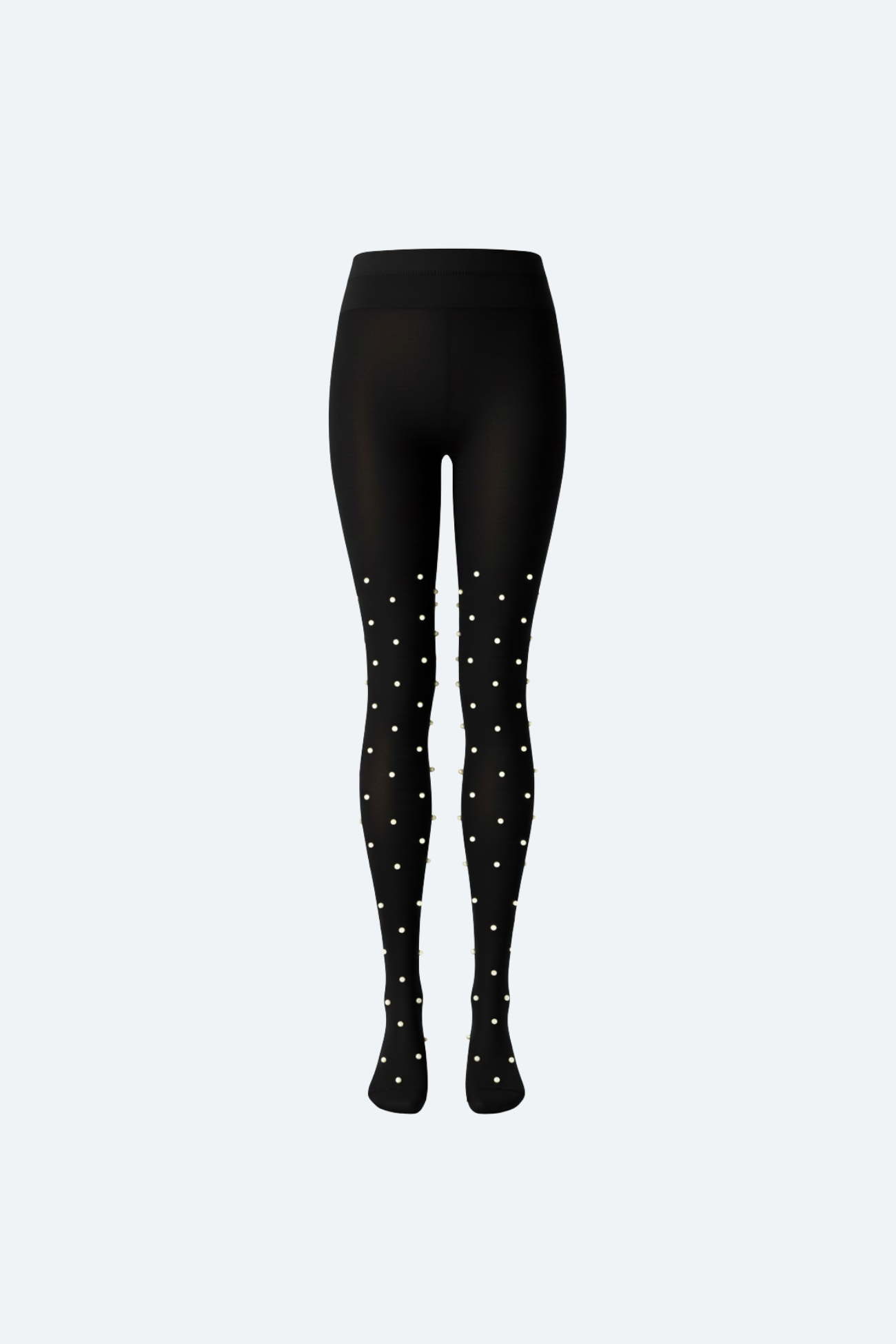 shao pearl embellished sheer tights front
