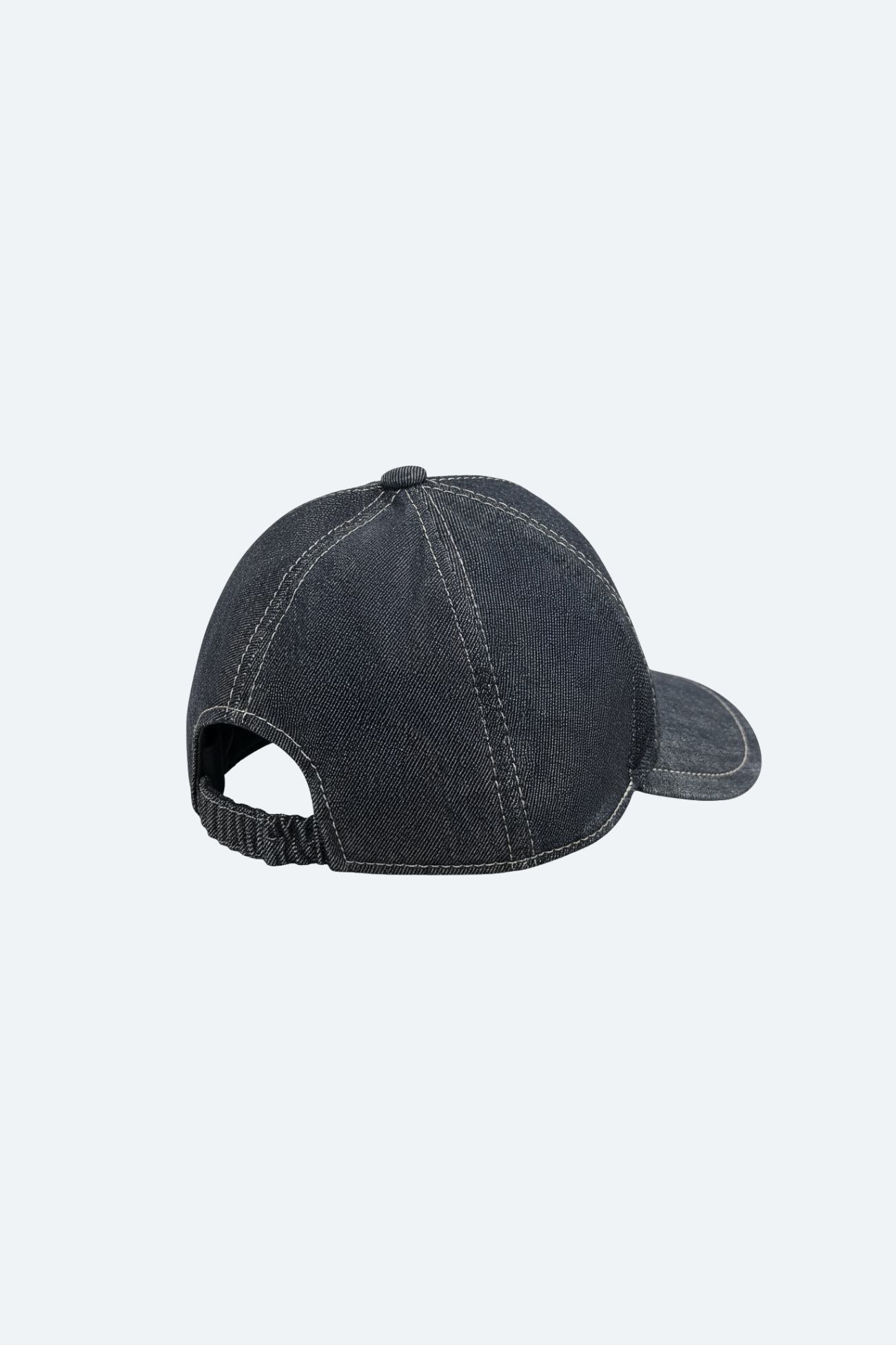 SHAO washed denim baseball cap side profile