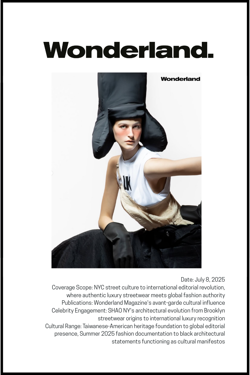 The Cultural Vanguard: SHAO NY in Wonderland Summer 2025