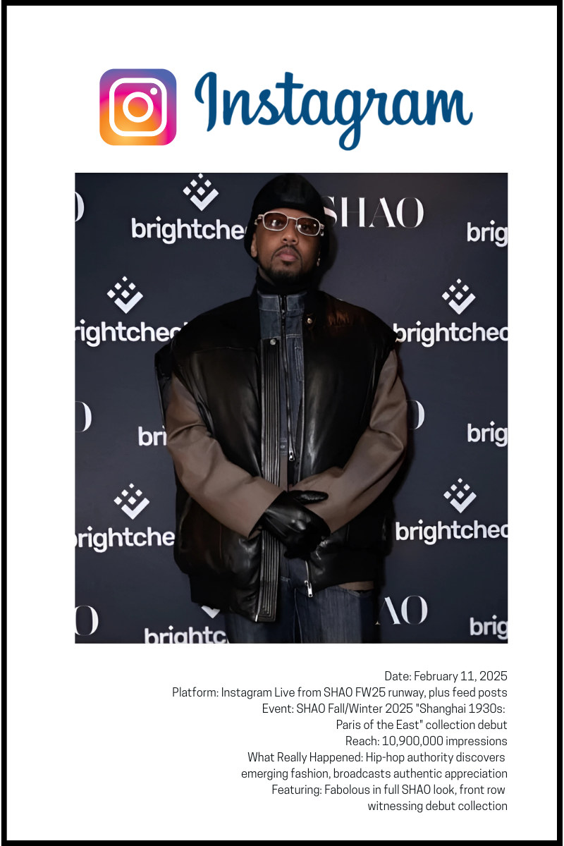 FABOLOUS: FRONT ROW AT SHAO FW25, GOING LIVE