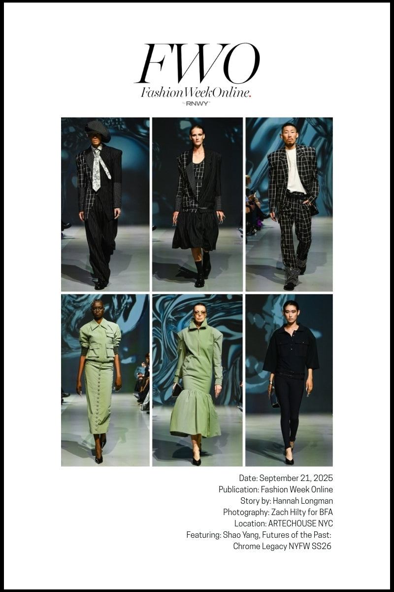 FWO: Shao Spring/Summer 2026 Runway Show Futures of the Past: Chrome Legacy