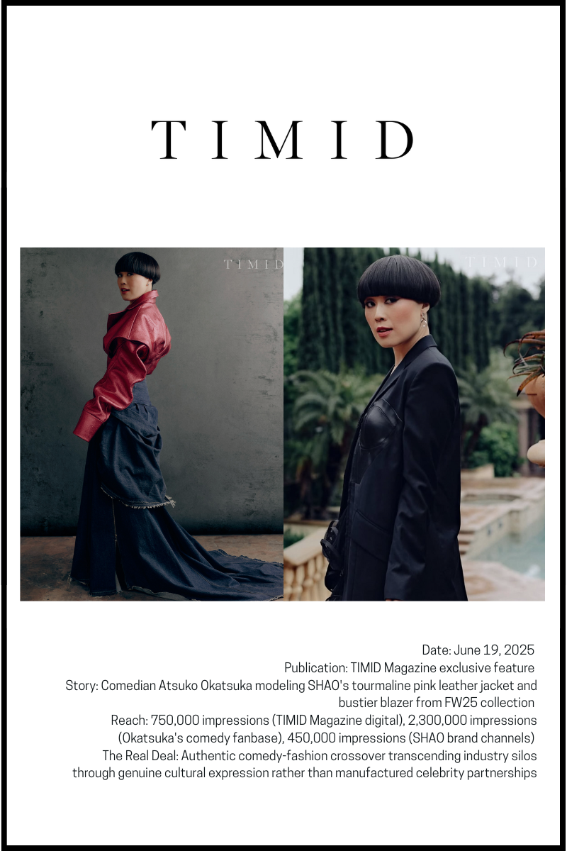 Atsuko Okatsuka Proves SHAO's Versatility in Exclusive TIMID Magazine Feature
