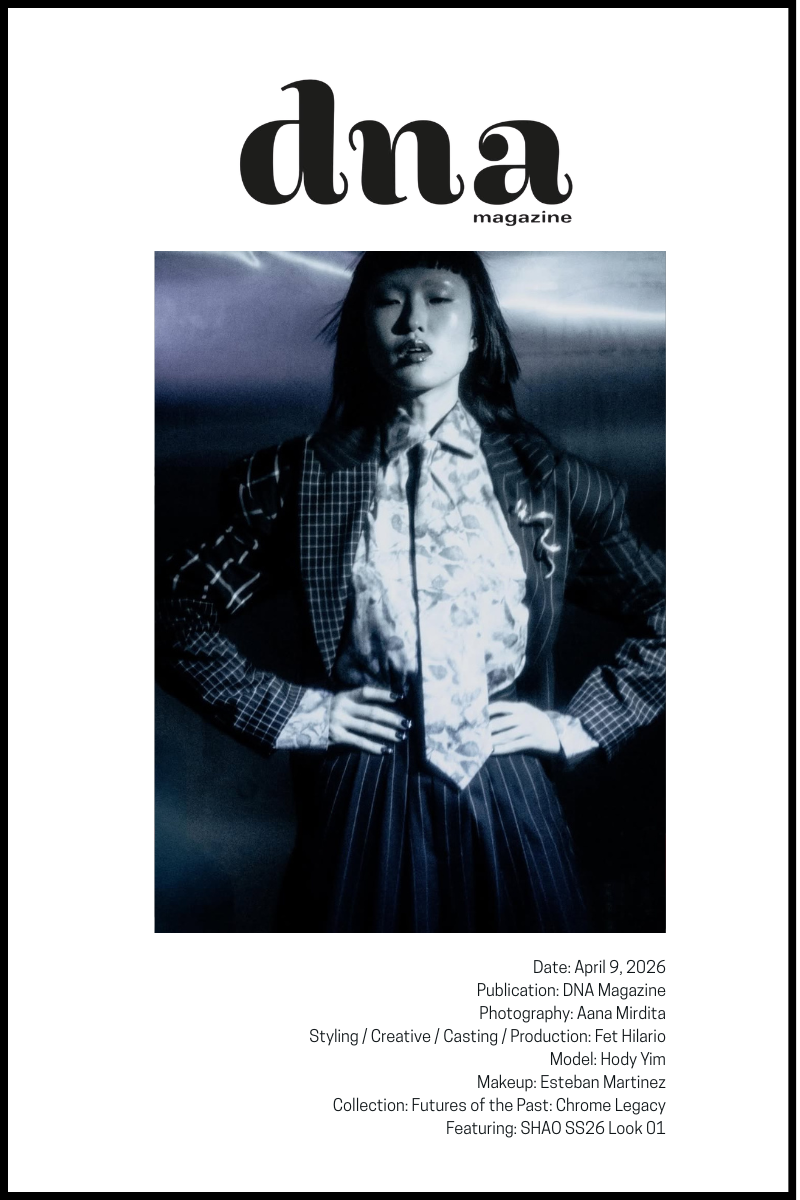 DNA Magazine Featuring SHAO SS26 Look 01