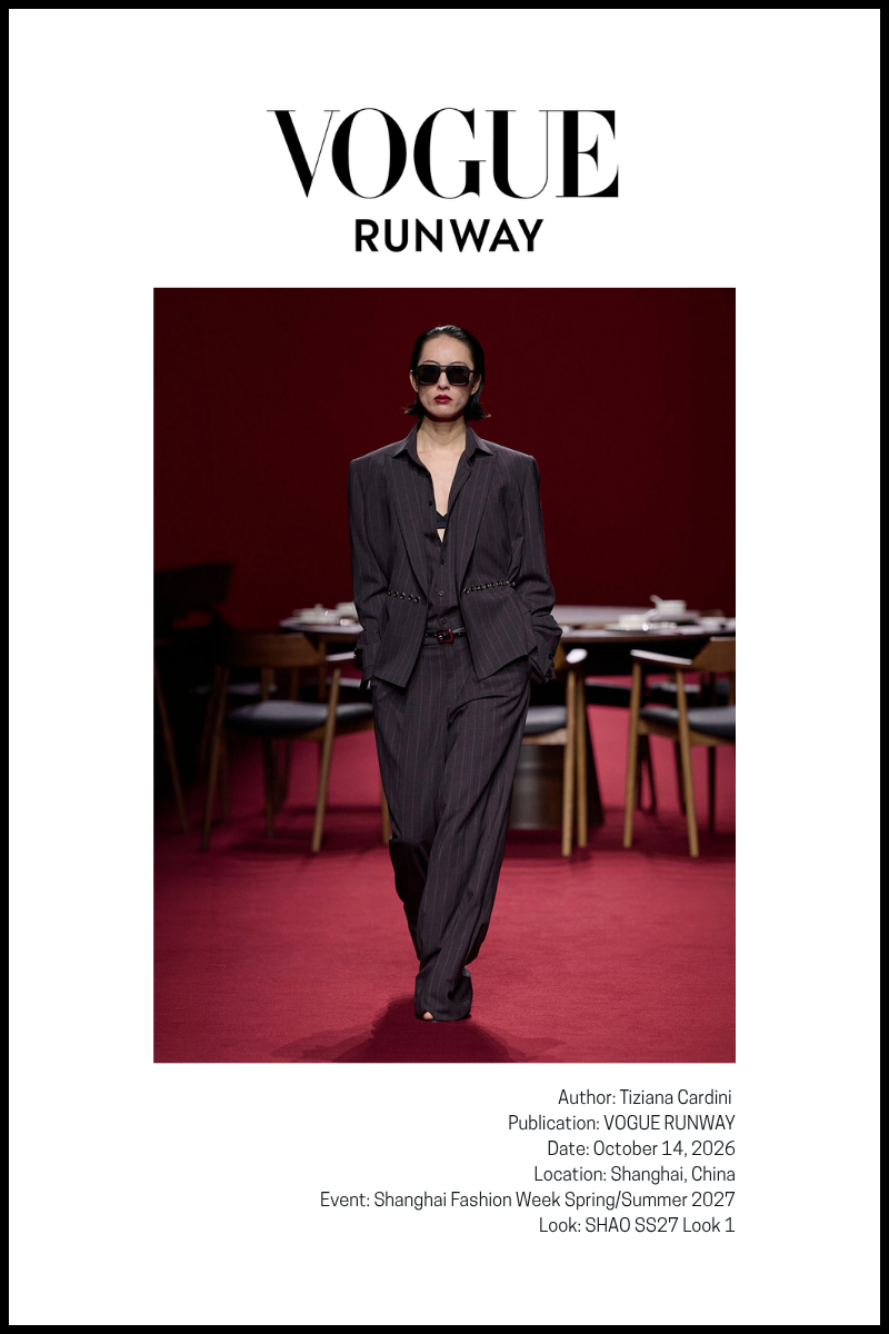 VOGUE: Shao Shanghai Spring 2027