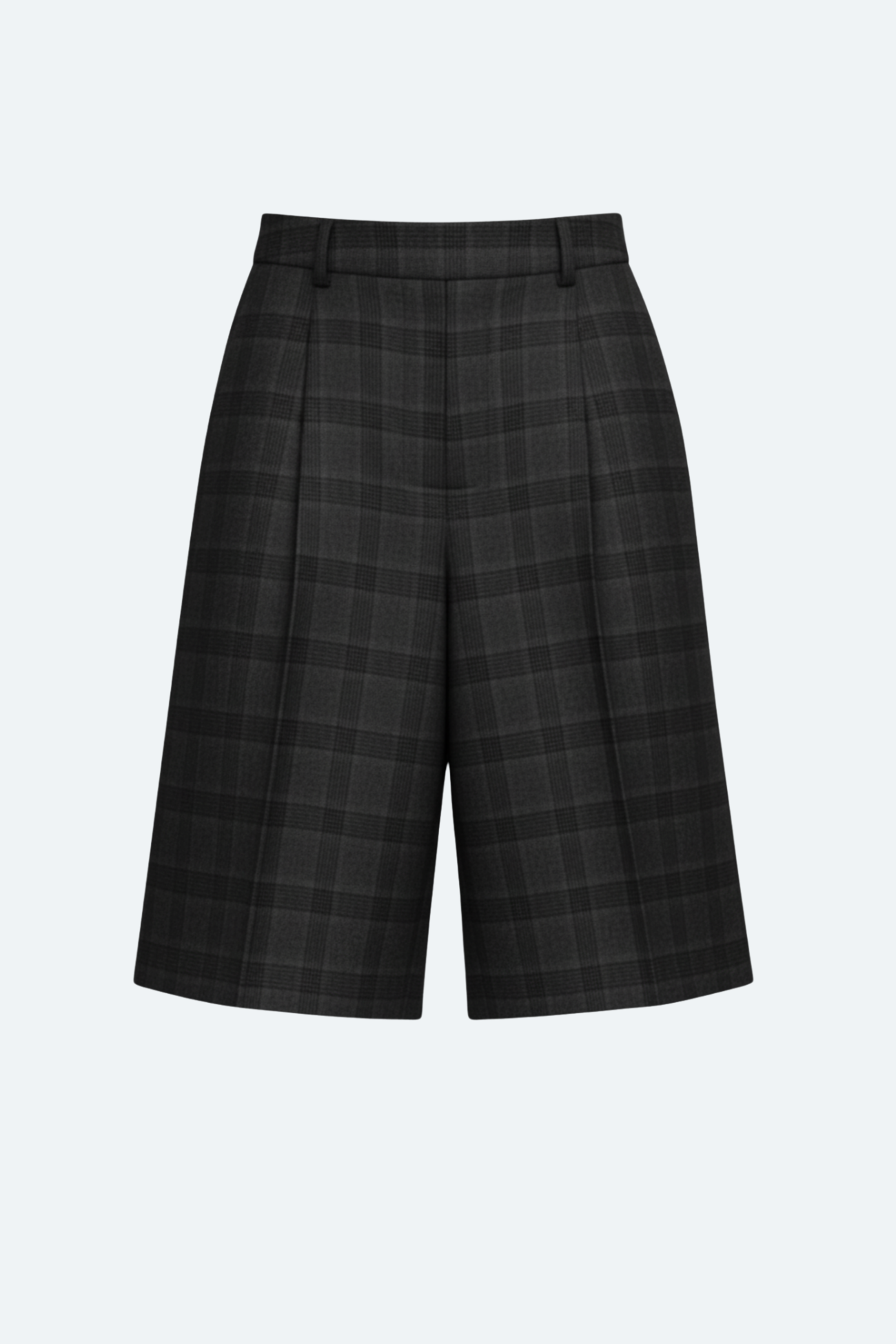 Charcoal Plaid Bermuda Shorts