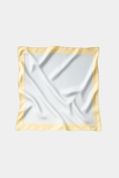 Blue Stripe Silk Scarf