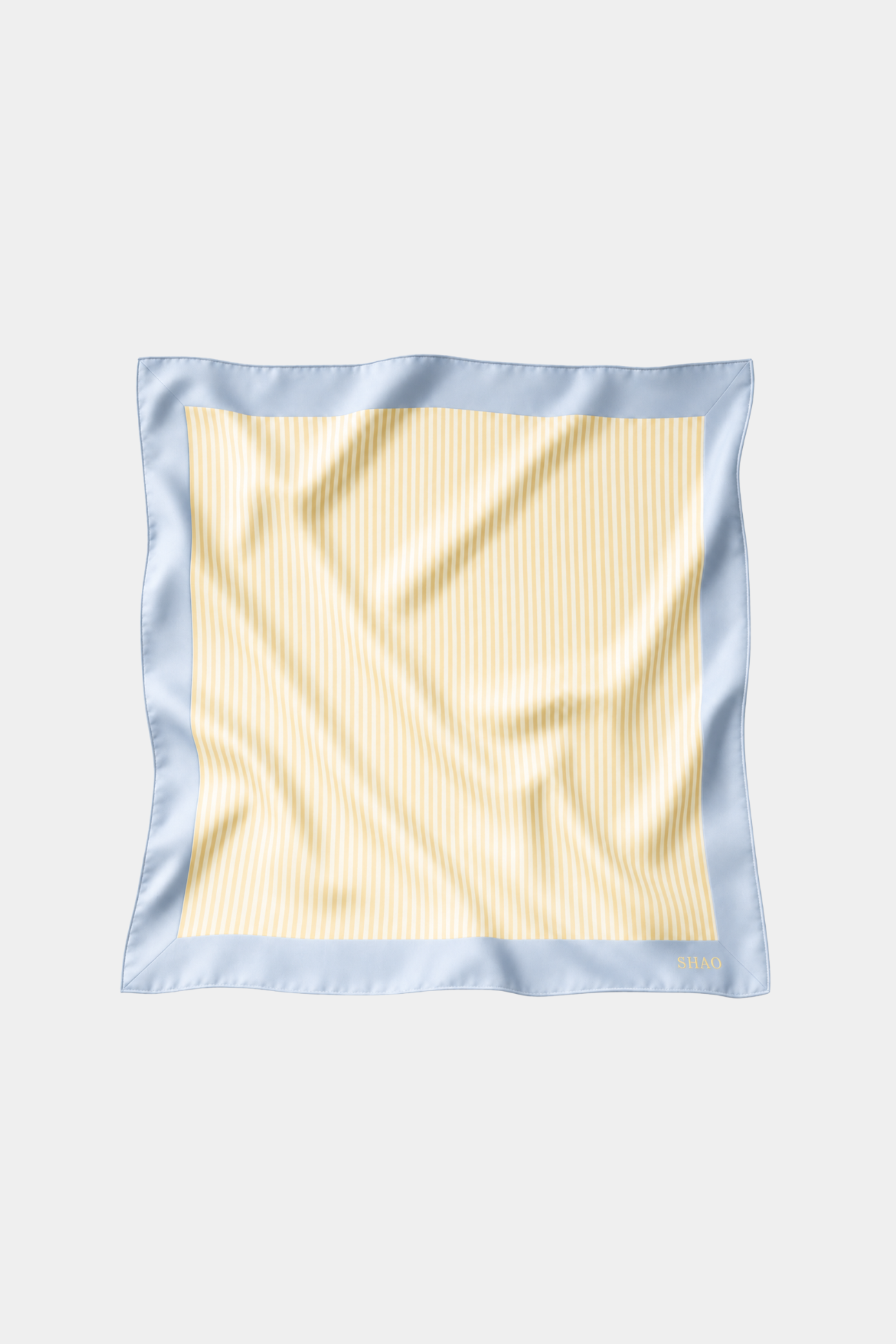 Yellow Stripe Silk Scarf