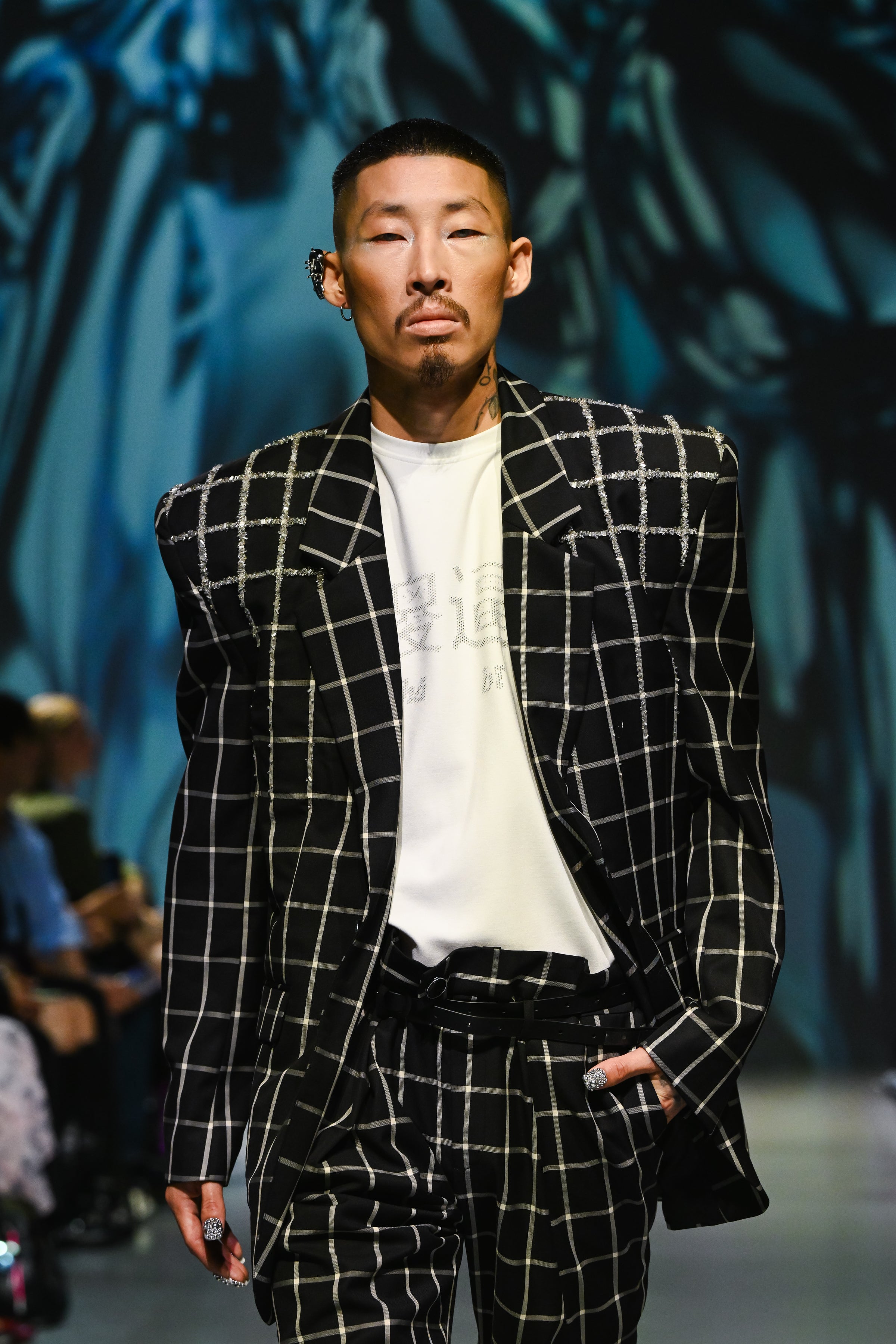 Black Windowpane Tailored Blazer