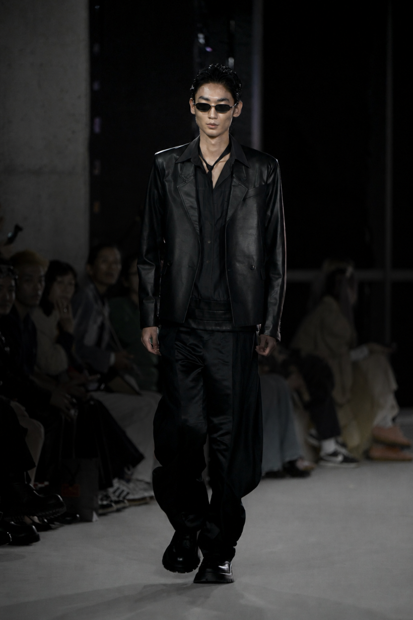 Alternative view of a Black Tailored Tuxedo Shirt
