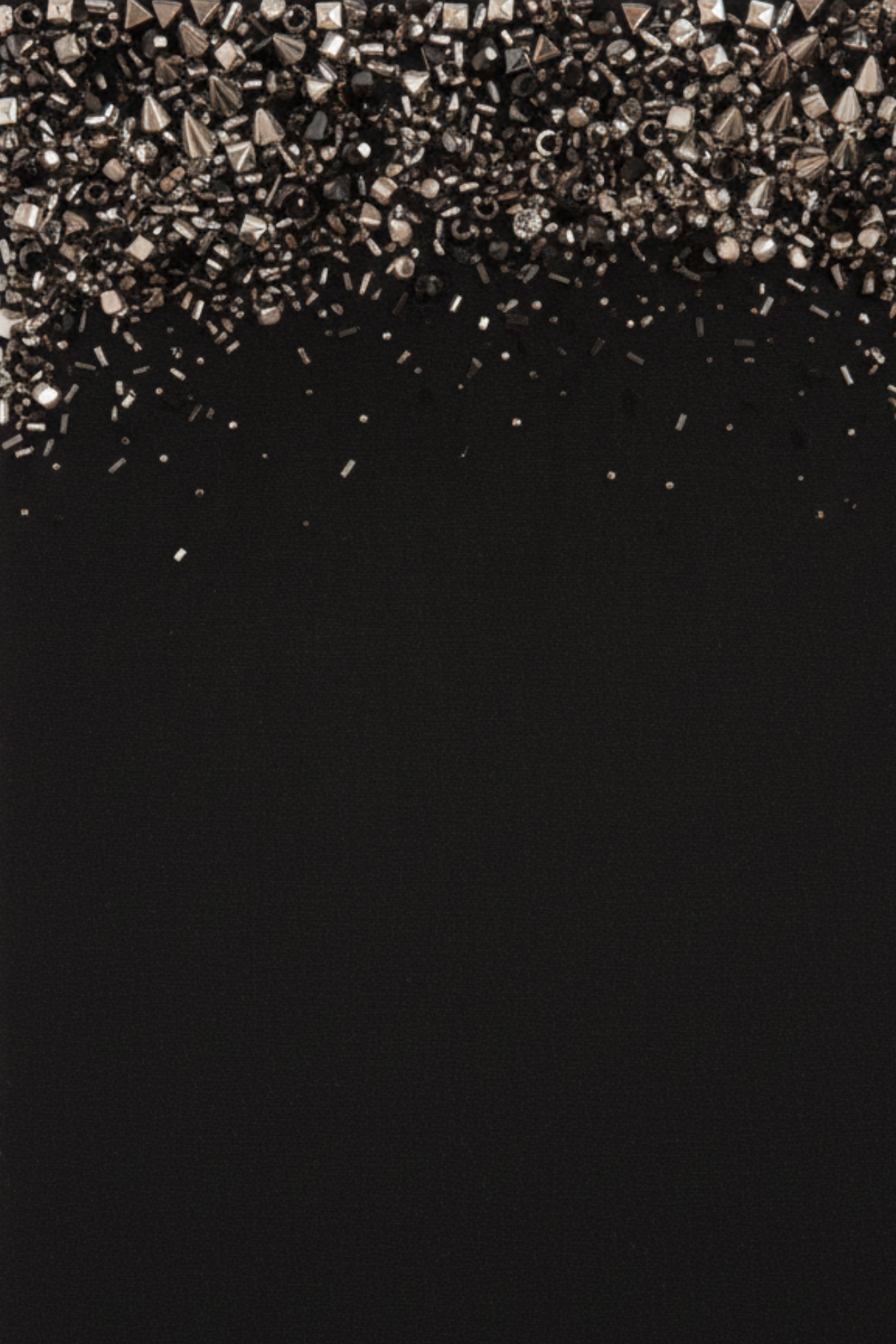 Black Crystal-Embellished Wool Blazer