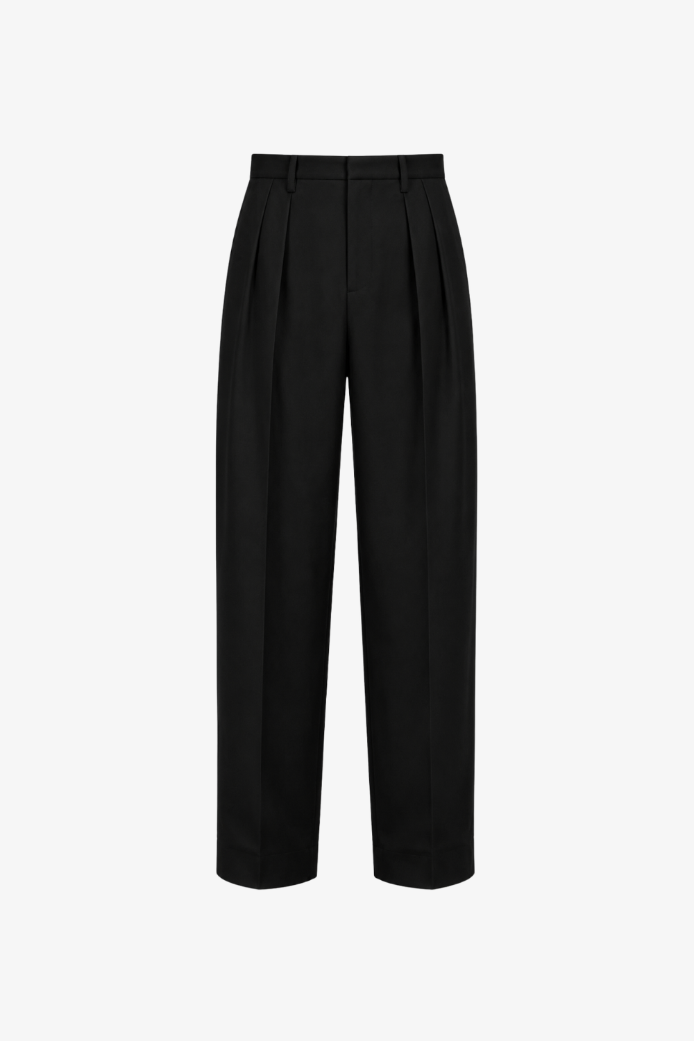 SHAO black pleated trousers front view