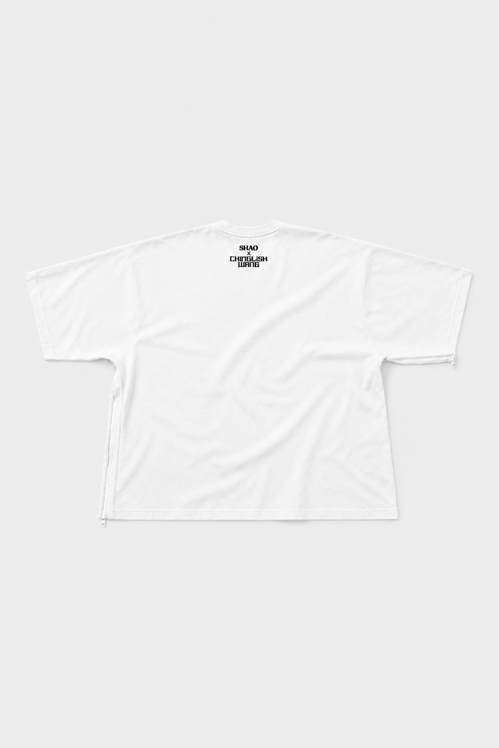 SHAO x CHiNGLiSH WANG white T-shirt back logo view
