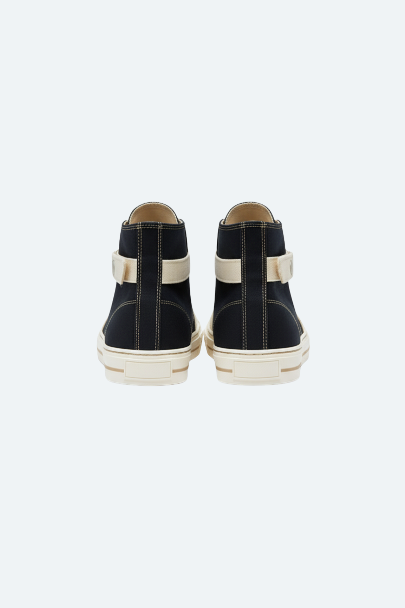 SHAO black color-block high-top sneakers back view