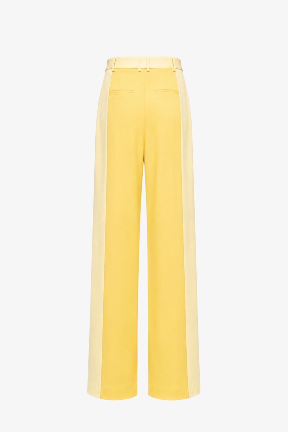 SHAO yellow bi-tonal wide-leg trousers back view