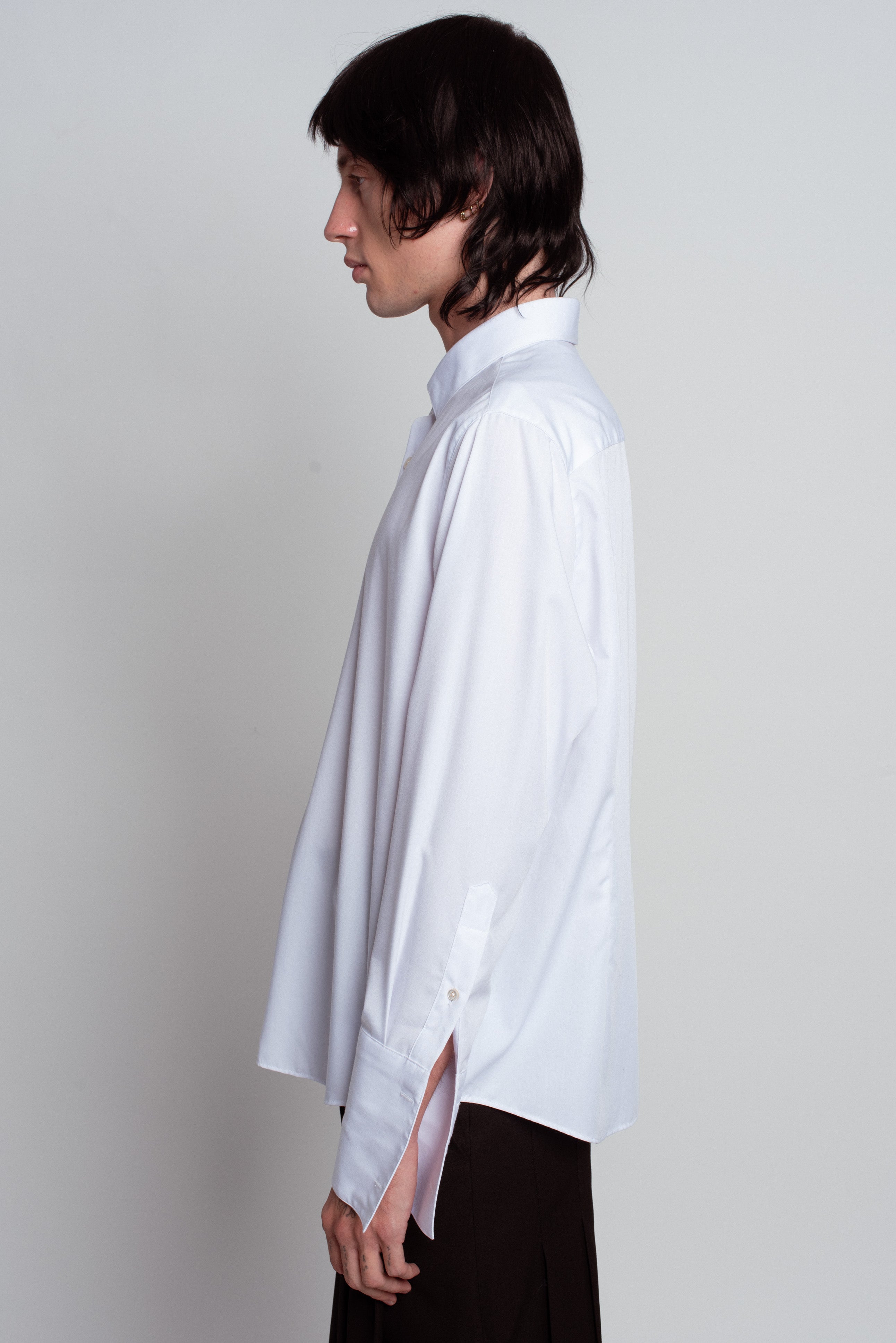 White Classic Button-Down Shirt