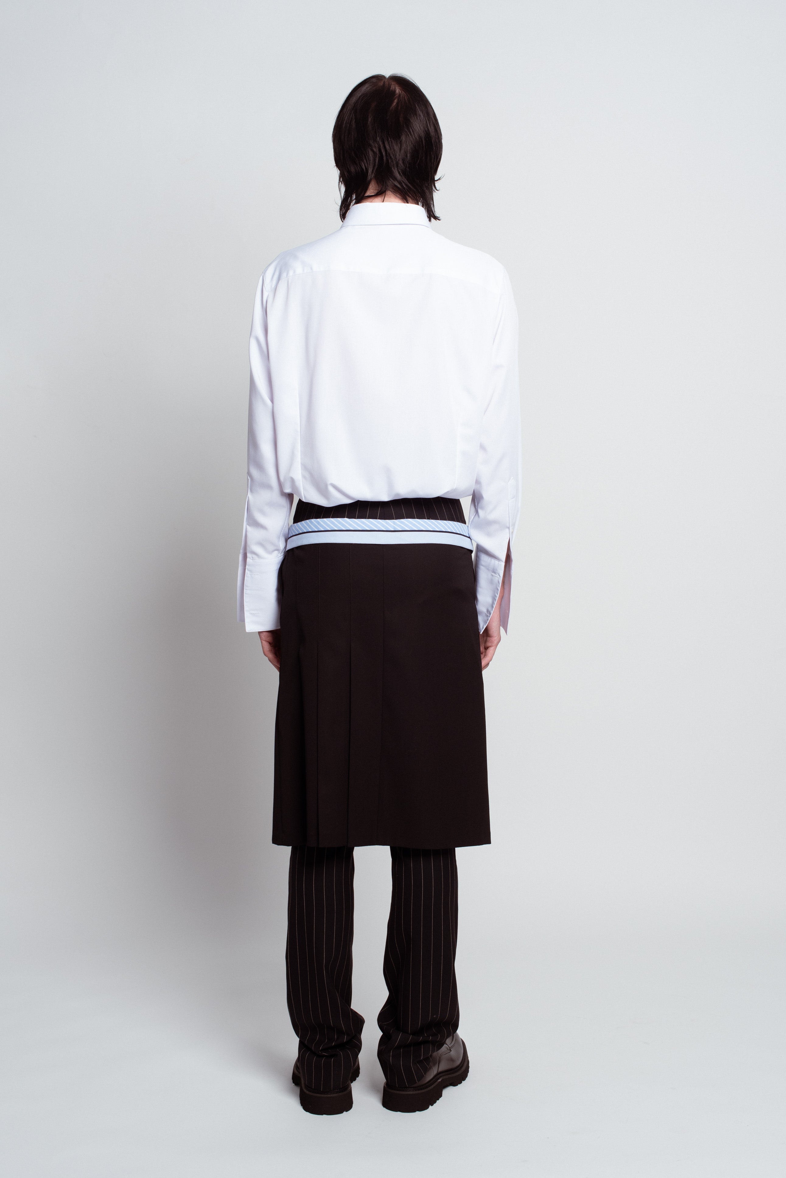 Pinstripe Layered Trousers