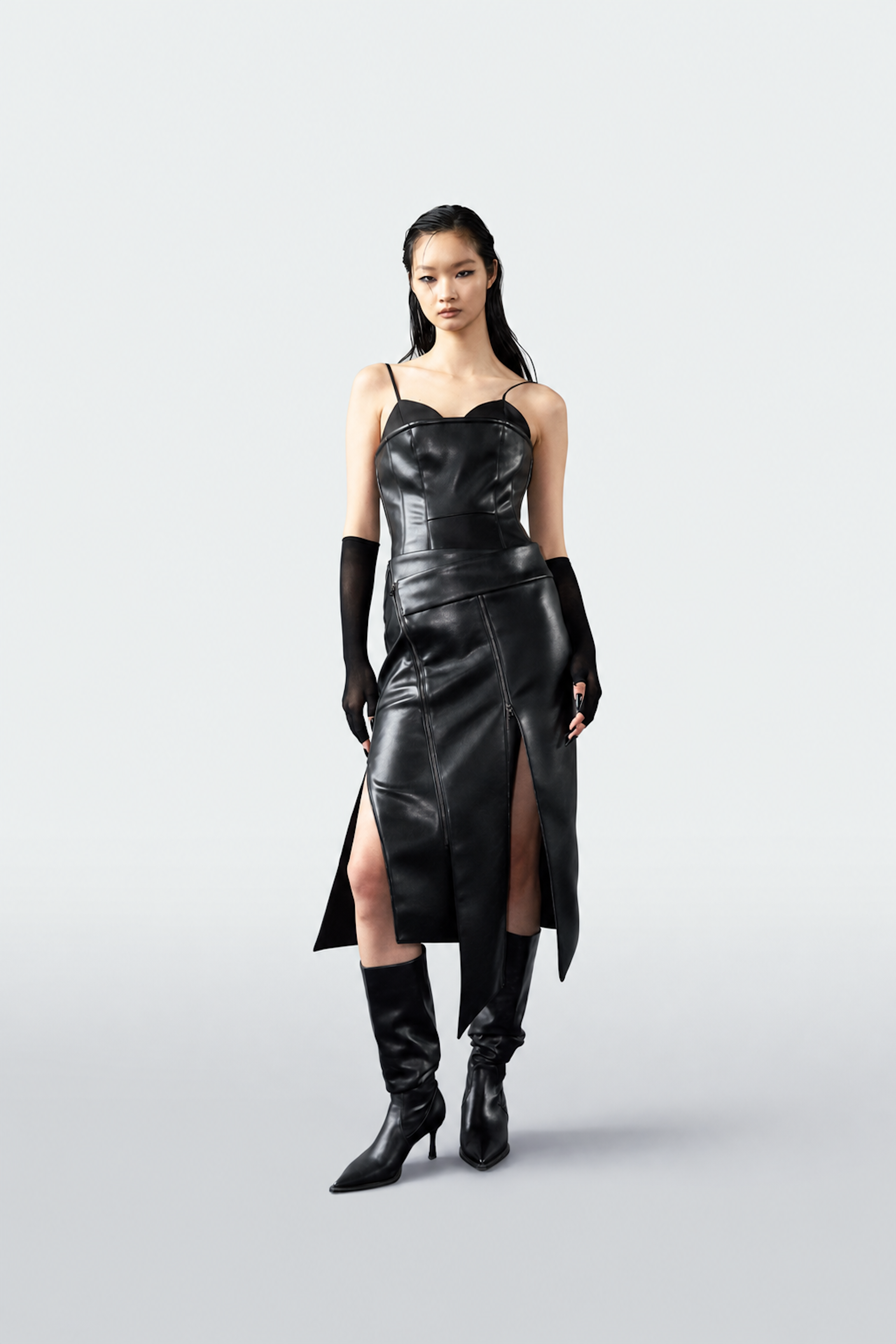 Vegan Leather Biker Dress