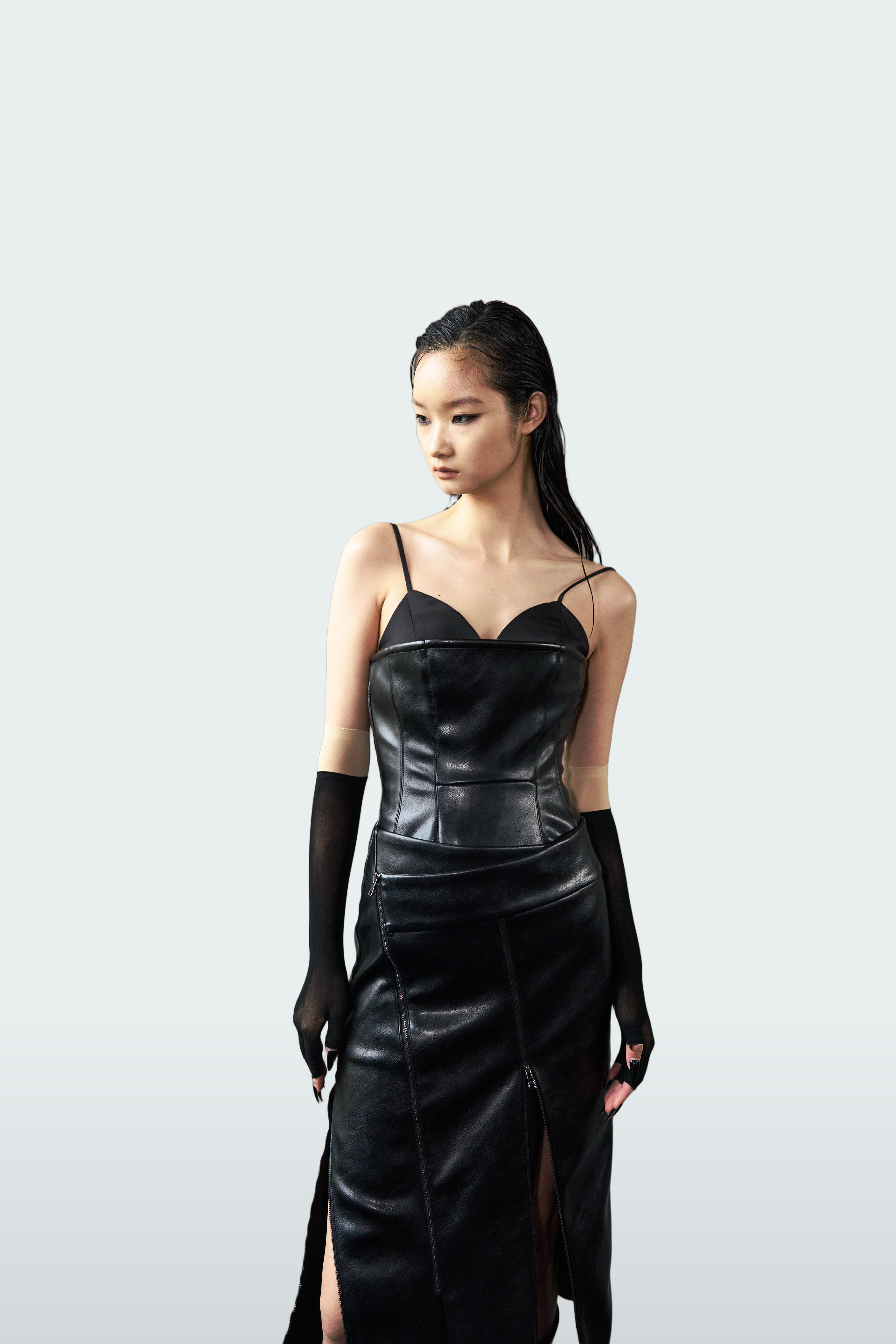 Vegan Leather Biker Dress