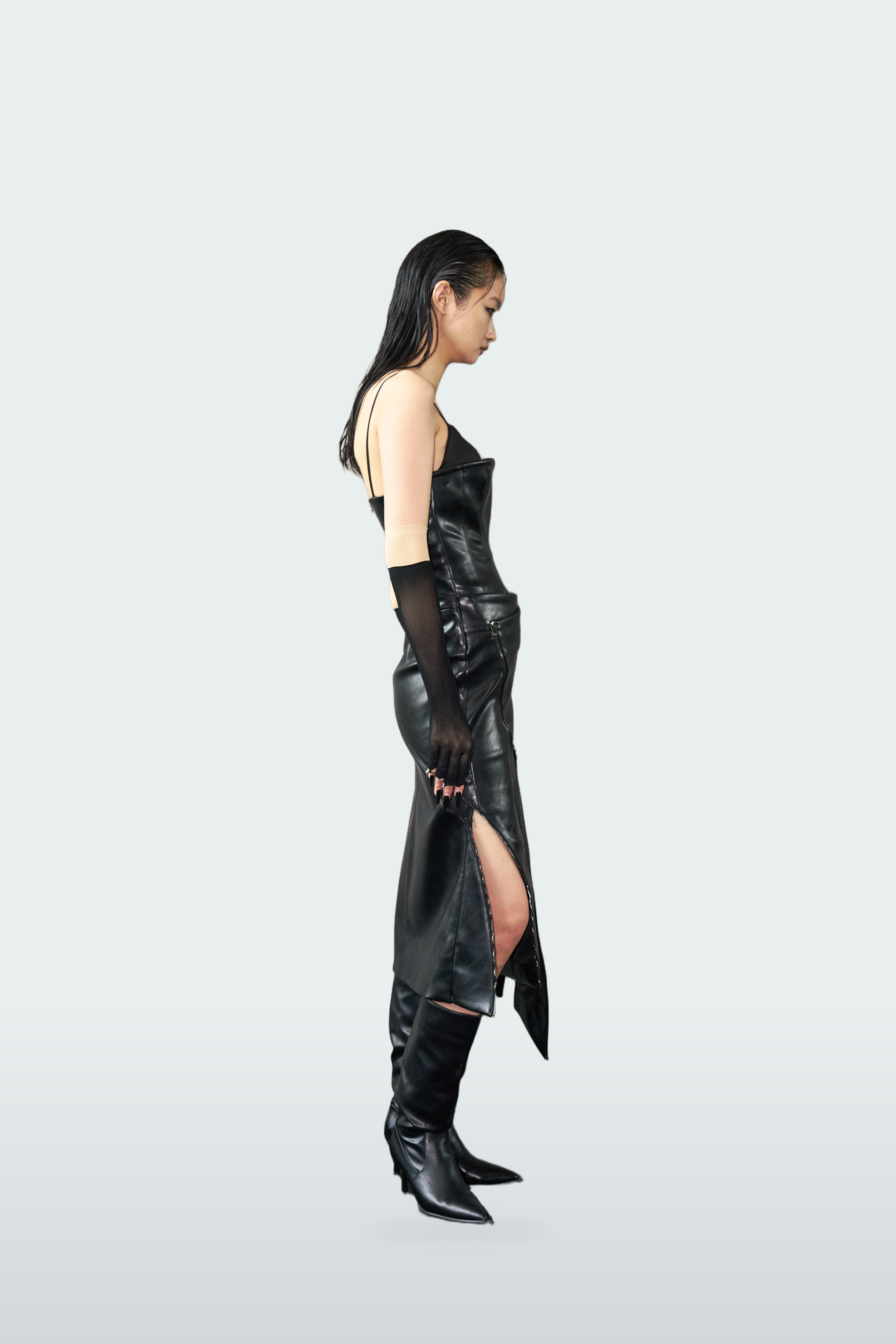 Vegan Leather Biker Dress