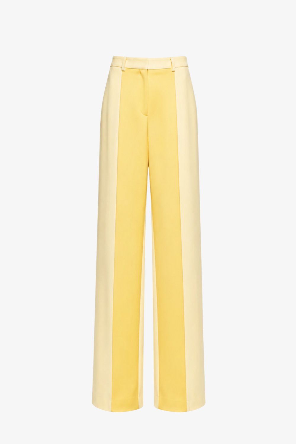 SHAO yellow bi-tonal wide-leg trousers front view