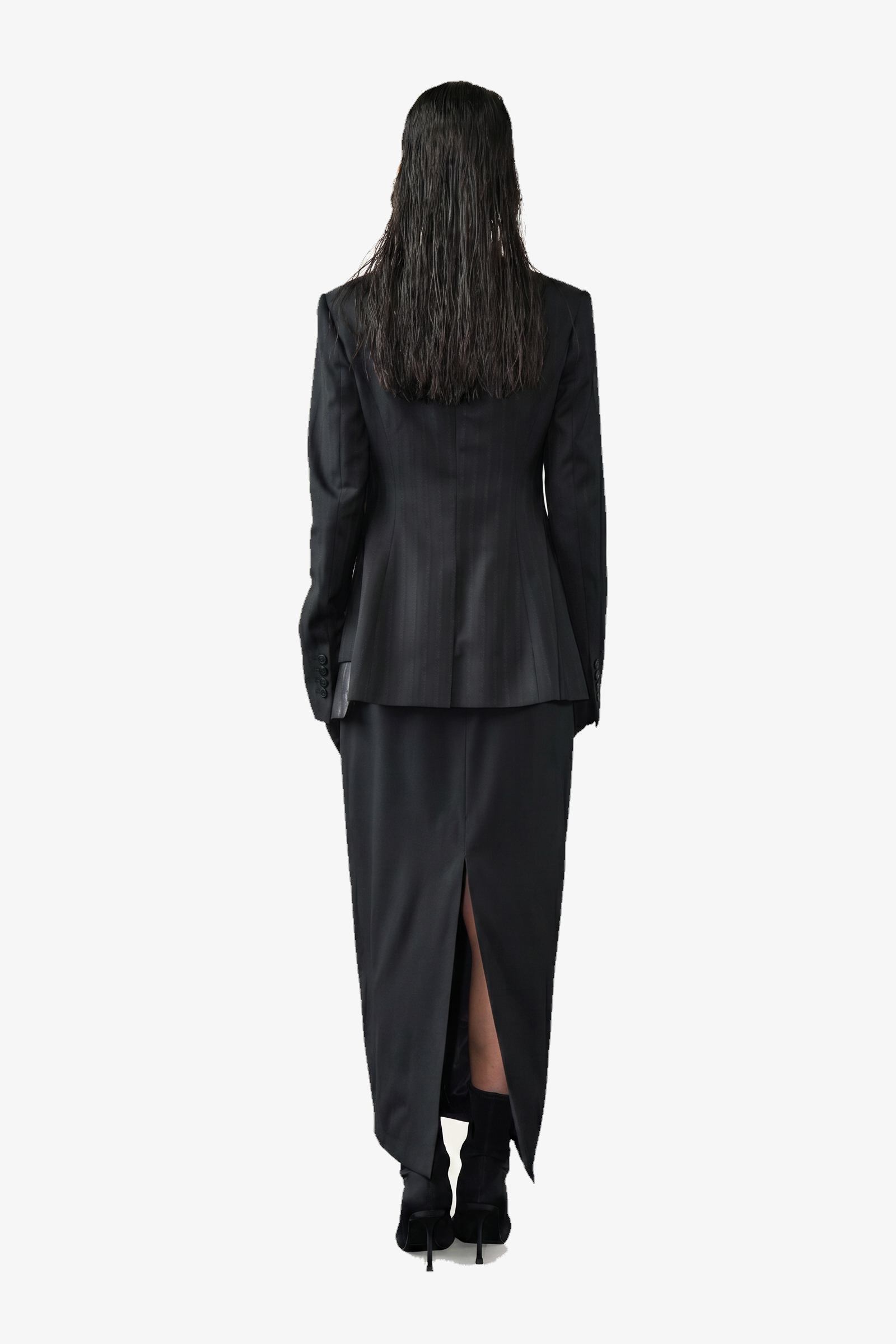 Double Layer Pinstripe Blazer
