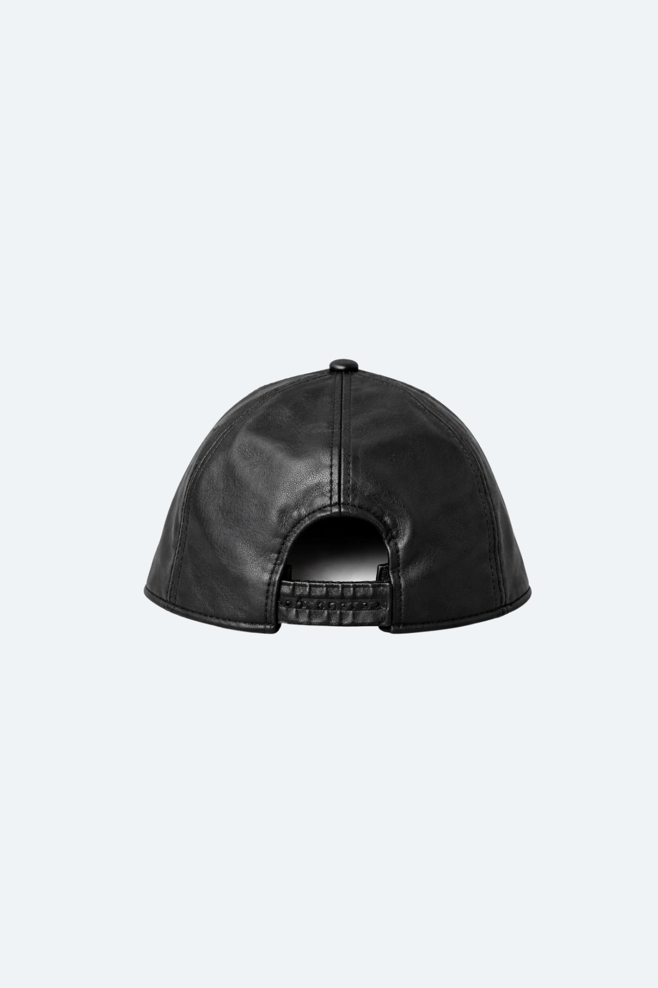 SHAO black leather wide brim hat back view