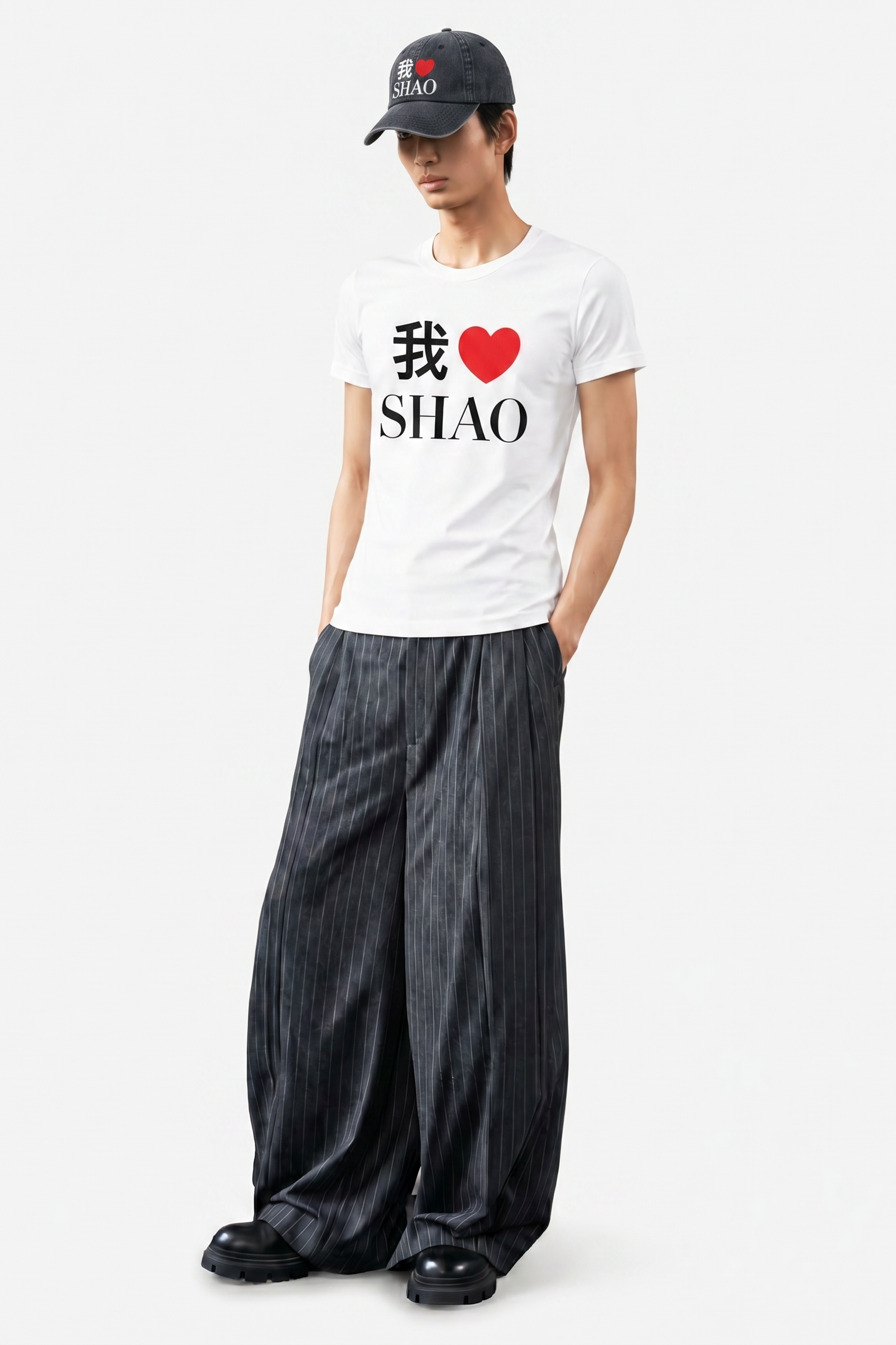Fitted I Love SHAO Graphic T-Shirt